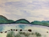 Mountains & Lake by Brenna