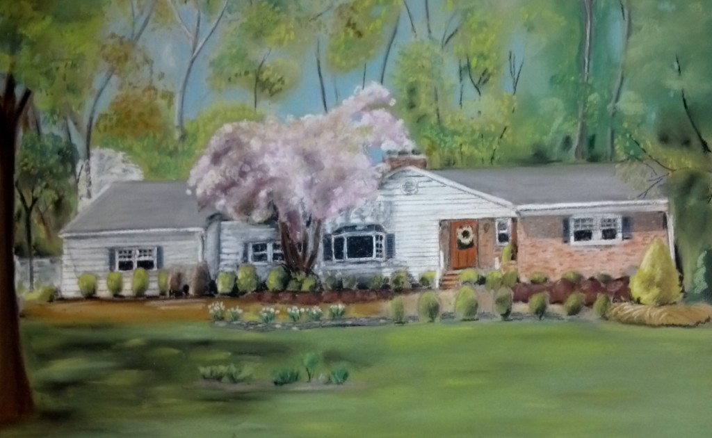 Pastel House Portrait by Lisa Young